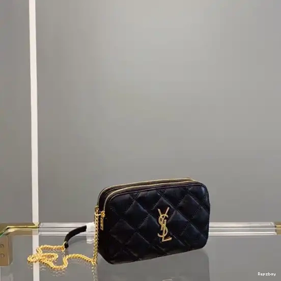Repladies REP BECKY YSL DOUBLE-ZIP IN POUCH QUILTED LAMBSKIN 0519